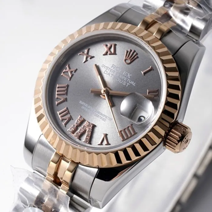 top-tier watch Rolex women's gray plate Datejuststeel bracelet watch bracelet picture
