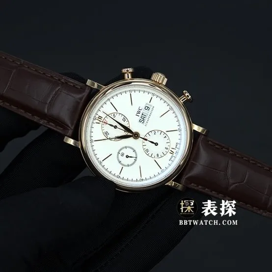 Universal Portofino Top collectible watches Men's Mechanical Six Hands Chronograph White Plate strap models Pictures and Prices Strap Real Pictures
