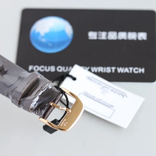 TW factory Jaeger-LeCoultretop-tier watch fully automatic movementleather strap men's white dial brown belt watch master series detail shots