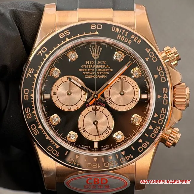 CBD factory Rolex collectible watch Daytonarose gold case black dial4131clasplive photos