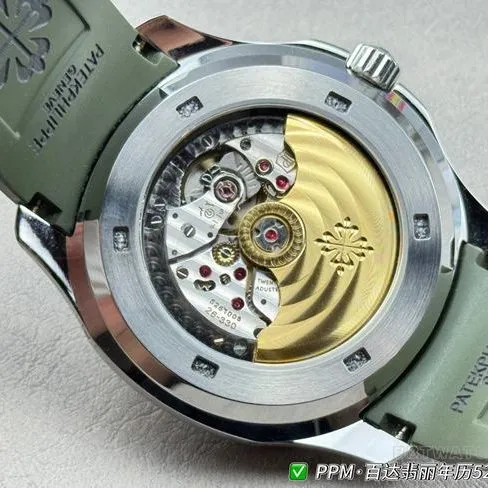 watch Patek PhilippePPM factory Aquanautgreen dial5261caseback live photo