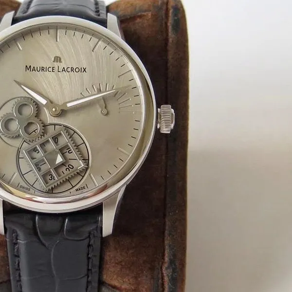 Maurice Lacroix watch square second wheel mysterious time men's watch front view