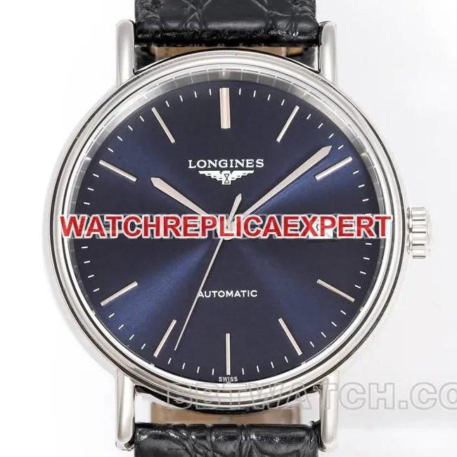 Longines1:1replica watch XC factory elegant 40mmblue dialL888mechanical movementleather strap caseback live photo