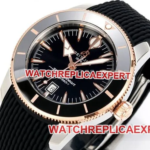 top-tier watch super ocean culture BLS factory Breitlingblack dial rubber braceletside live photo