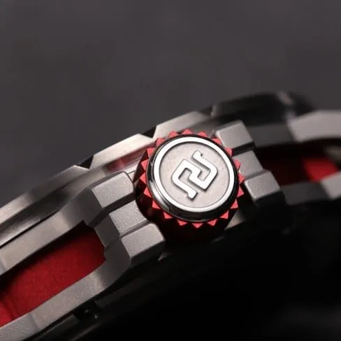 JB Roger Dubuis King Series top-tier watch men's black dialrubber strapautomatic movementtourbillon watch detail shots