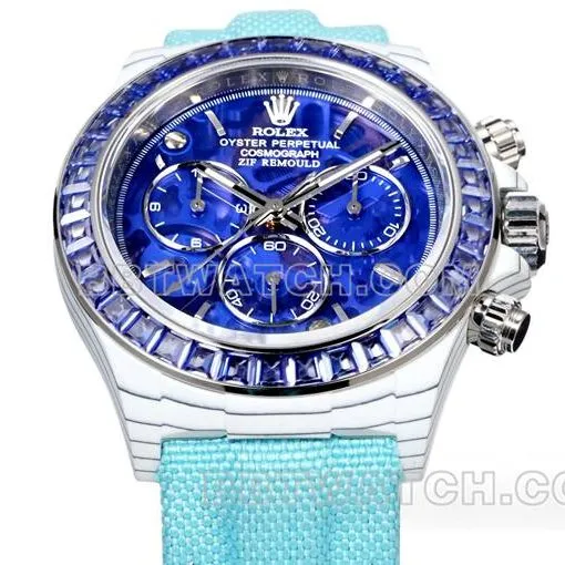 watch DaytonaTW factory Rolex deep blue dialdiamond bezel carbon fiber case side live photo