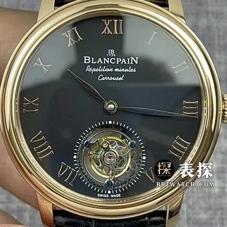 JB factory Blancpain art master top-tier 1:1high-quality watch men's black dialtourbillonleather strap model pictures and prices front live photo