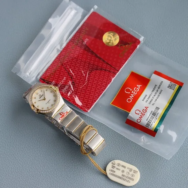TW Factory Top Omega Constellation Series 28mm Quartz Ladies White Dial Steel Strap Watch Detailed Images