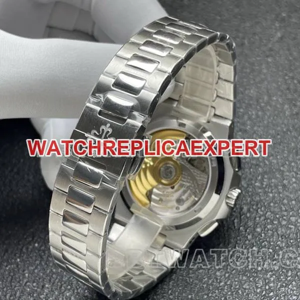 Patek Philippe Top collectible watches Sport Elegant Blue Plate Mechanical Steel Strap Model 5990 Side Actual Picture