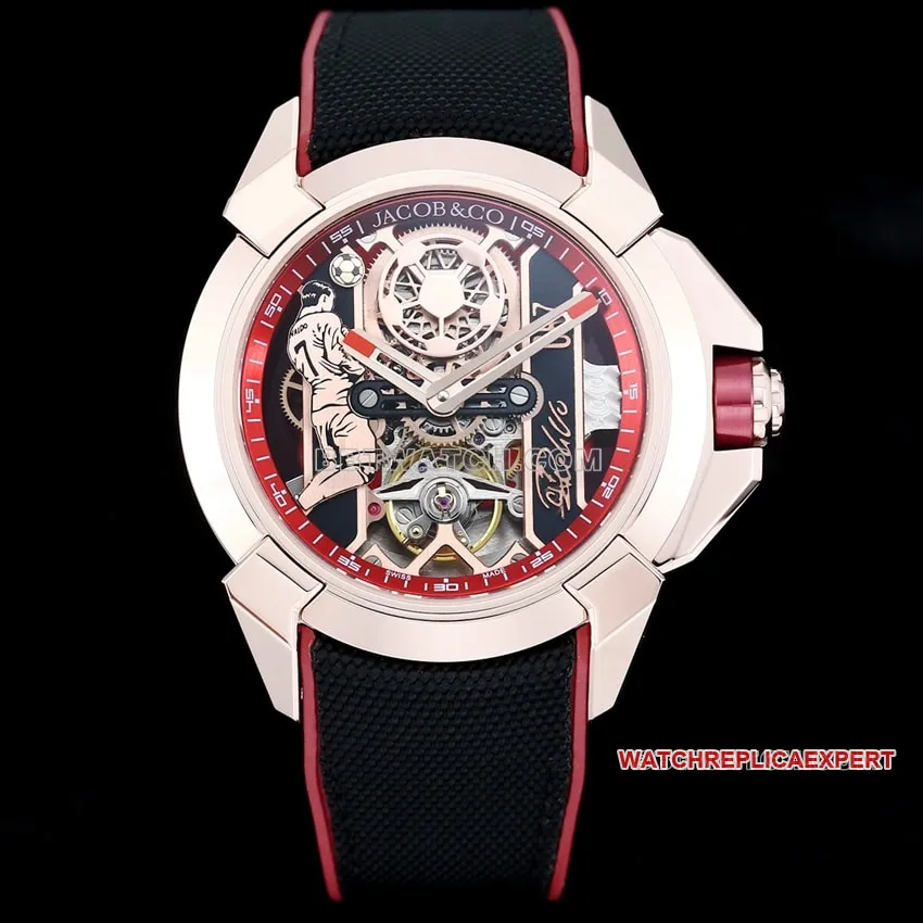 TW Factory Czech Panther Top CR7 Collaboration Custom Black and Red Model Side Real Photo