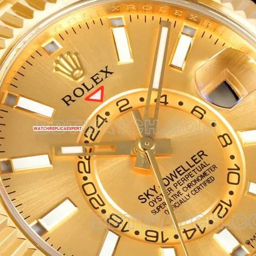AR+ factory top-tier watch Navigator Rolex gold plate machinery yellow goldside live photo