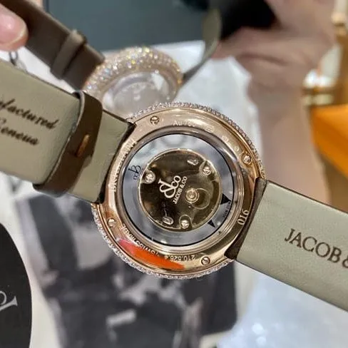 top-tier Jack treasure high-quality women's black dial black belt quartz watch movement picture
