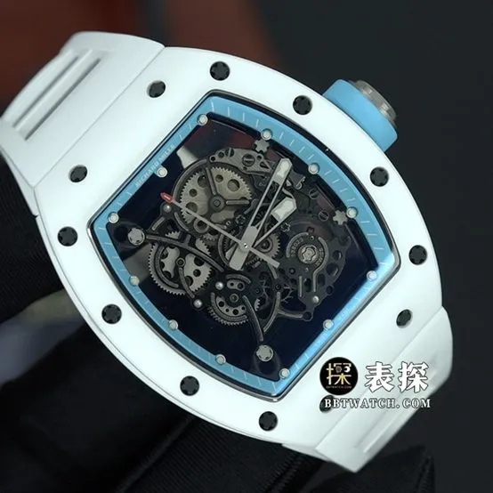 BBR men's Richard Mille1:1replica watch hollow plate rubber model RM055caseback live photo