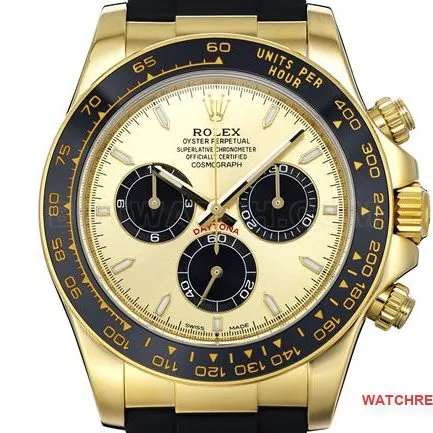 collectible watch ZF FactoryRolexDaytona gold plate gold case 4131 mechanical side live photo