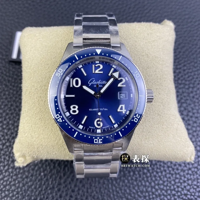 Glashütte Original top-tier watch men's blue dialsteel bracelet pictures and prices clasplive photos