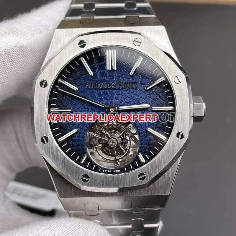 BBS factory Audemars PiguetRoyal Oak1:1top-tier smoked blue dialtourbillon26530side live photo