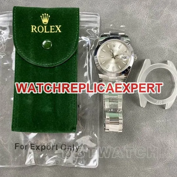 Rolex1:1replica watch ARF Factory log 41mm aperture silver dial3235steel bracelet model side live photo