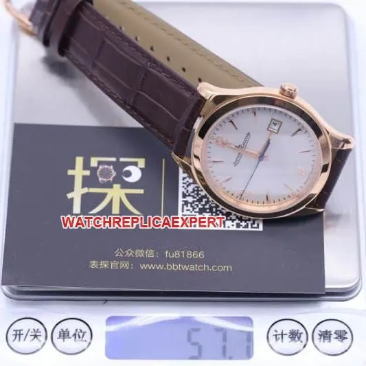 zf jaeger-lecoultre master series q1402420 watch how reviews - ultra-thin elegant gentleman buckle figure