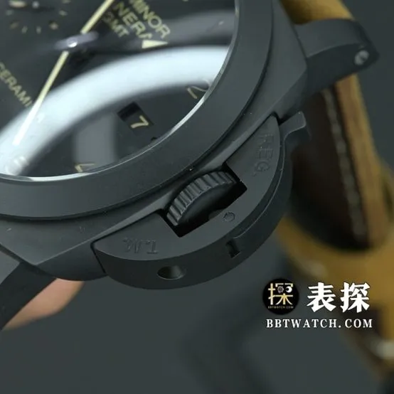 SBF factory Panerai1:1super watch men's black dialleather strap model pictures and prices caseback live photo