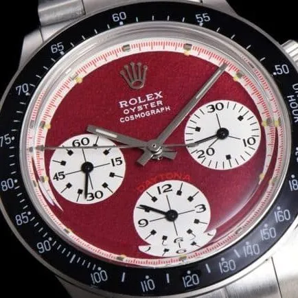 Top-tier watch Rolex retro series red plate men's watch manual chronographmovement side view
