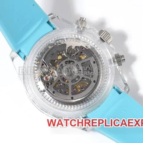 watch TW factory DaytonaRolex transparent case blue rubber braceletside live photo