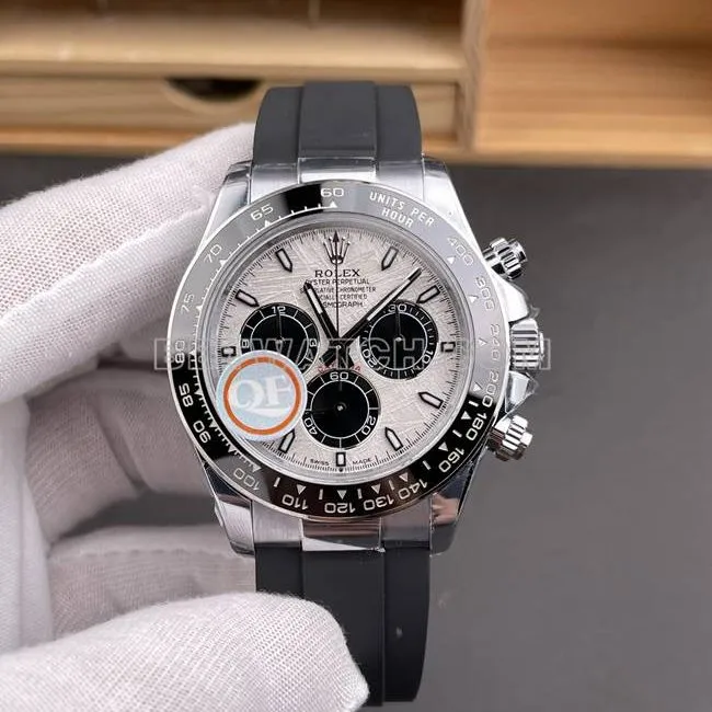 1:1replica watch QF factory DaytonaRolex silver gray plate 4131 mechanical weight live photos