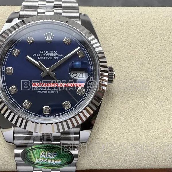 Rolex collectible watch ARF Factory log 41mm blue dial3235 steel bracelet caseback live photo