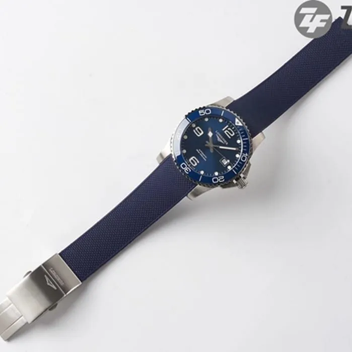 top-tier watch Longines men's blue dial Concas series leather strap mechanical watch clasp picture