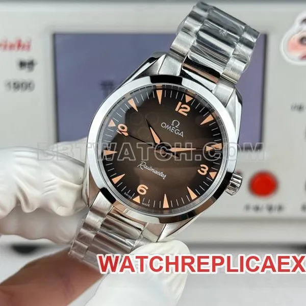 Omega collectible watch Seamaster brown plate 38mm steel bracelet model side live photo