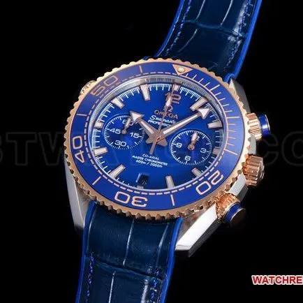 1:1replica watch N1 factory SeamasterOmega600m blue dialrose gold leather braceletbraceletlive photos
