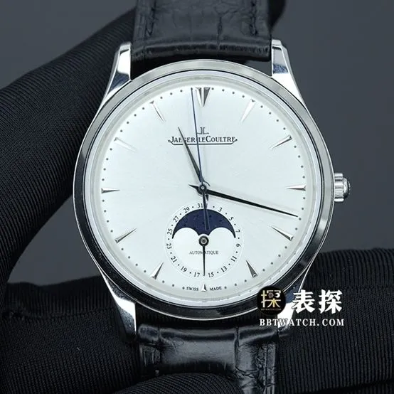 GF Factory Jaeger-LeCoultre Moonphase Master top Q1368420 imitation watches men's white disk strap models pictures and price front real picture