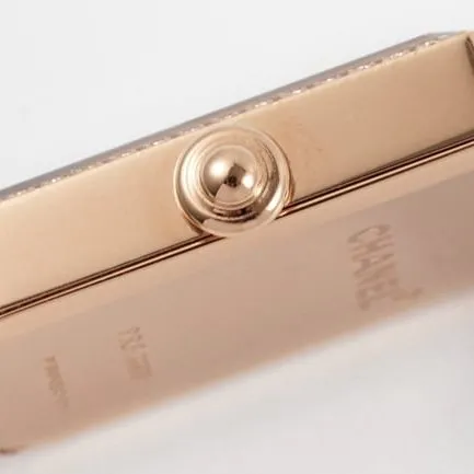 top-tier replicaChanel women's white dialrose goldPremiere series steel bracelet watch back cover picture