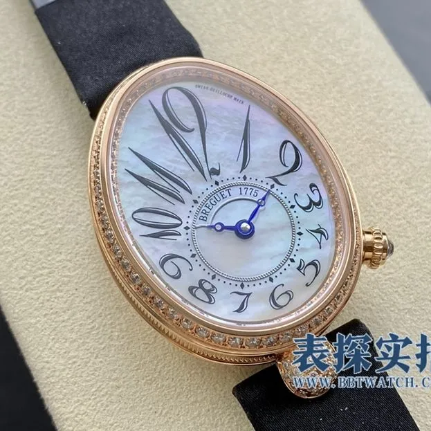 Queen of Naples Breguet watch natural mother-of-pearl plate rose gold diamond silk bracelet8928BR/5W/844 DD0Dbracelet picture
