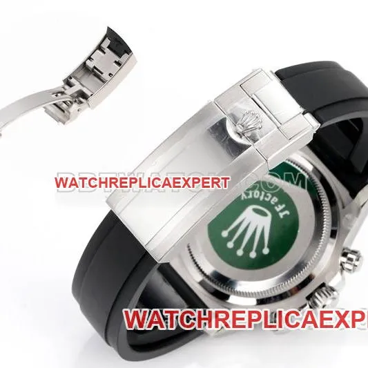 collectible watch JF factory Rolex Daytona gray plate 4131 mechanical 40mm rubber bracelet caseback live photo