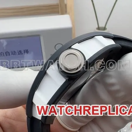 Richard Mille's collectible watch R factory hollow plate black rubber model RM055caseback live photo