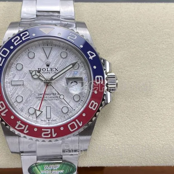 Rolex collectible watch ARF FactoryGMT-MasterGMT meteorite disc Pepsi bezelfront live photo