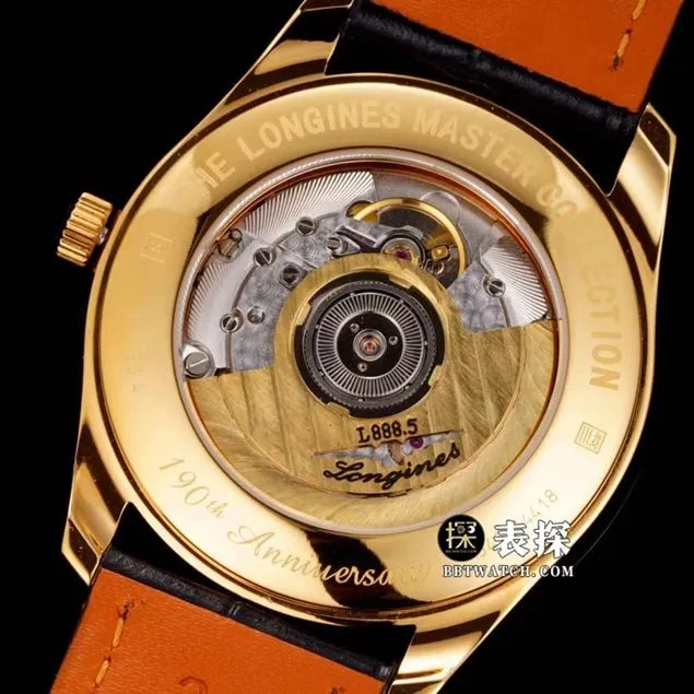 Watchmaking tradition Longines1:1replica watch gray plate leather strap model L2.793.6.73.2caseback live photo
