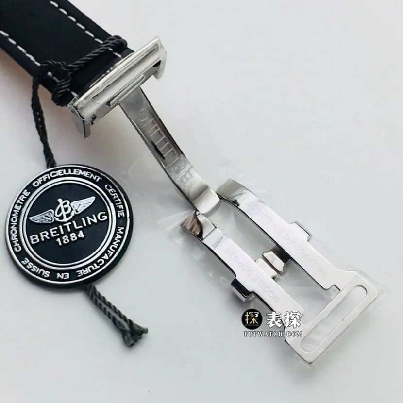 GB factory Breitling aviation chronograph11:1super watch men's black dialleather strap model pictures and prices caseback live photo