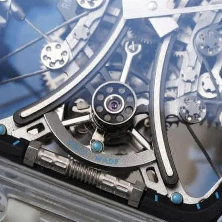 collectible Richard Mille white dial shocker is here! RM 053-02 Polo Tourbillon latest masterpiece, the most explosive tourbillon watch, front view.