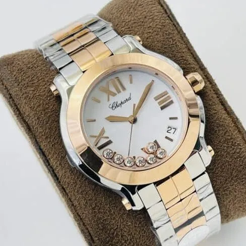 YF factory top-tier watch ChopardHAPYDIAMONDS series ladies indirect rose golddial with diamond watch clasp picture