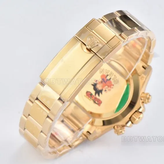 Factory C RolexDaytonasuper clonewhite dialyellow goldsteel bracelet model m116508-0001front live photo