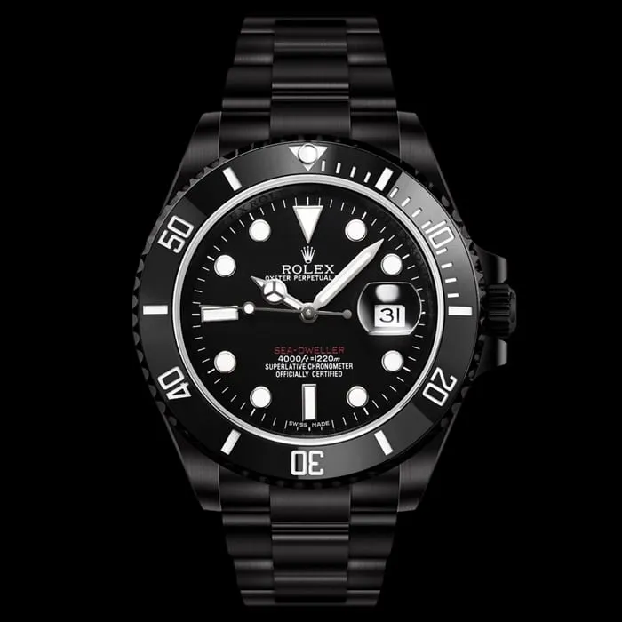 top-tier watch Rolex men's black dial Submariner series steel bracelet watch clasp picture
