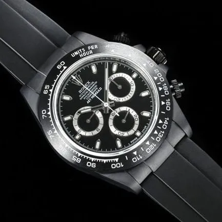 TW factory top-tier replicaRolex watch men's black dialrubber strap full automatic movement back cover picture
