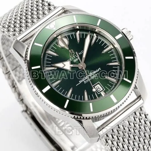 BLS factory collectible watch super ocean culture Breitlinggreen dial steel braceletbraceletlive photos