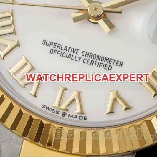 ARF FactoryRolex log 1:1super clonewhite dial31mm gold three-lattice chain link278273side live photo