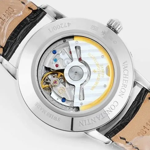APEX factory Vacheron Constantintop-tier watch inheritance series men's black dial black belt automatic movement watch clasp picture