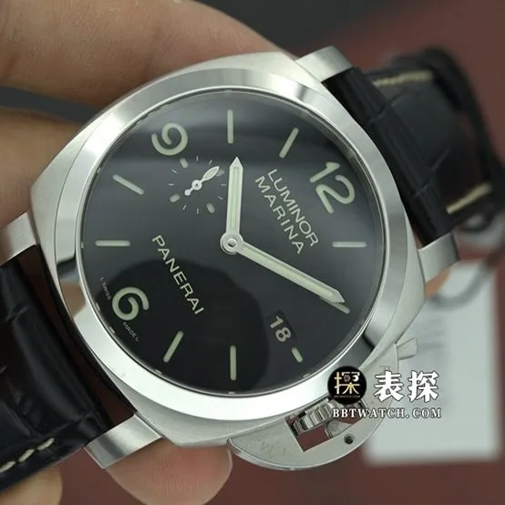 VS FactoryPanerai men's top-tier 1:1super watch black dialleather strap model PAM 00359side live photo