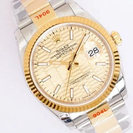 EW FactoryRolextop-tier watch men's gold disc gold belt Oyster Datejust36 series mechanical watch clasp picture