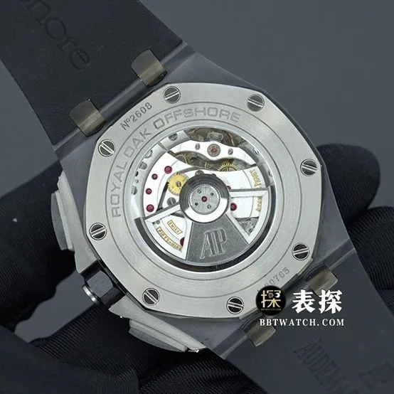 JF factory Audemars PiguetRoyal Oak26402CBtop-tier watch men's black dial rubber model pictures and prices side live photo