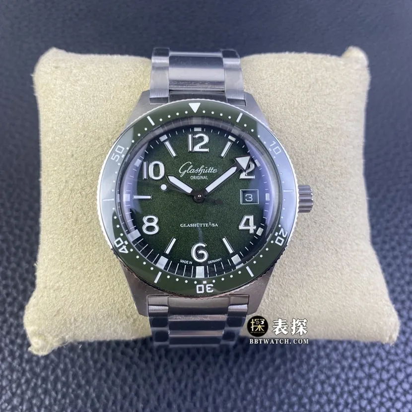RXW factory Glashütte Original original development top-tier watch men's green dialsteel bracelet model pictures and prices front live photo
